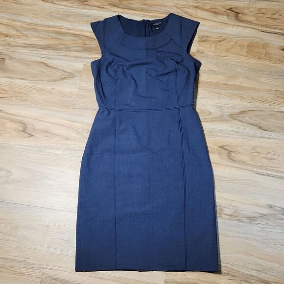 🔺️The Limited Blue Fitted Cap Sleeve Dress Size 2 - Picture 1 of 12
